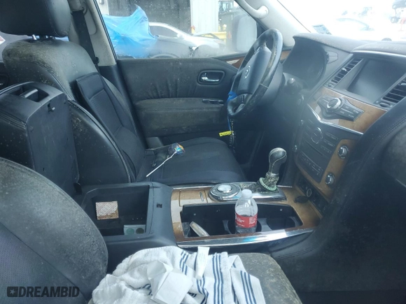 2012 Infiniti QX56 7-passenger with VIN JN8AZ2NF4C9516689, listed as a Copart auction lot 42795335 with 0 mi miles and Salvage Title. Bid and sale history available at carsss.com. Image 8.