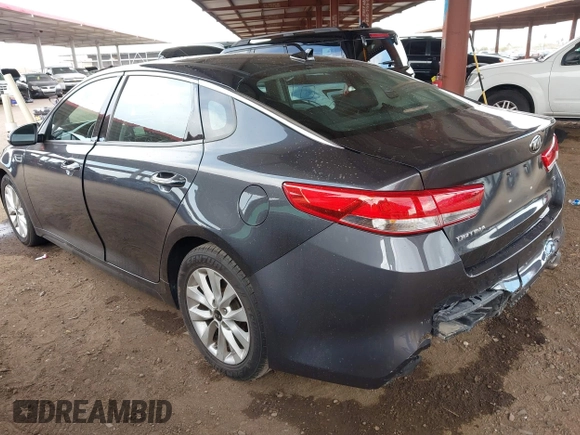 2017 Kia Optima EX with VIN 5XXGU4L36HG125627, listed as a IAAI auction lot 41949580 with 123,548 mi miles. Bid and sale history available at carsss.com. Image 3.