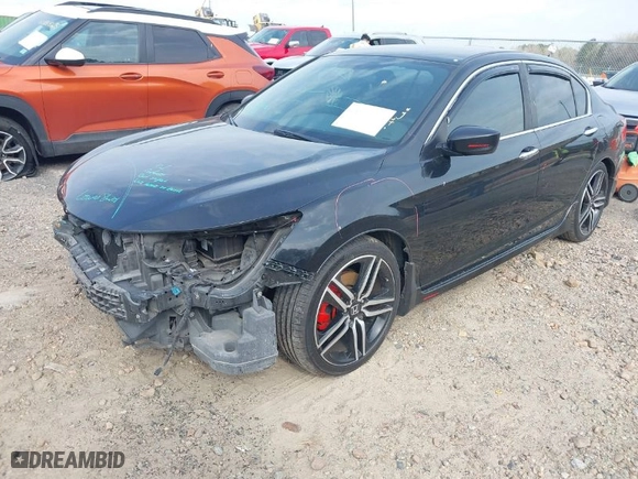 2016 Honda Accord Sedan Sport with VIN 1HGCR2F54GA209555, listed as a IAAI auction lot 41863092 with 219,154 mi miles. Bid and sale history available at carsss.com. Image 2.