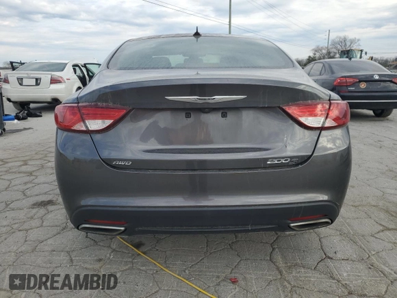 2015 Chrysler 200 S with VIN 1C3CCCDG9FN665153, listed as a Copart auction lot 50891885 with Not Provided miles and Salvage Title. Bid and sale history available at carsss.com. Image 6.