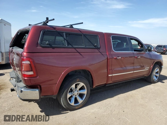 2019 Ram 1500 Limited with VIN 1C6SRFPT5KN652904, listed as a Copart auction lot 74026914 with 71,853 mi miles and Salvage title. Bid and sale history available at DreamBid. Image 3.