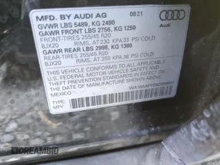 2022 Audi Q5 Sportback S line Prestige with VIN WA16AAFY2N2009041, listed as a Copart auction lot 45240665 with 43,136 mi miles and Salvage title. Bid and sale history available at DreamBid. Image 26.