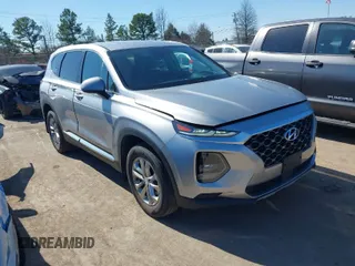 2020 Hyundai Santa Fe Essential with VIN 5NMS2CAD2LH285861, listed as a IAAI auction lot 41663398 with 37,756 mi miles. Bid and sale history available at carsss.com. Image 1.