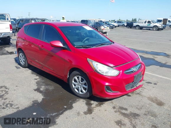 2012 Hyundai Accent GS with VIN KMHCT5AE6CU030446, listed as a IAAI auction lot 42477404 with 186,220 mi miles and . Bid and sale history available at DreamBid. Image 1.