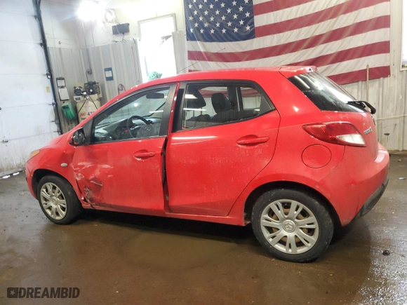 2013 Mazda Mazda2 Sport with VIN JM1DE1KZ5D0153970, listed as a Copart auction lot 46494525 with 98,855 mi miles and Salvage Title. Bid and sale history available at carsss.com. Image 2.
