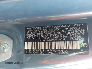 2007 Toyota Yaris с VIN JTDJT923575114869, выставлен на аукционе IAAI как лот 42556418 с пробегом 142 909 миль миль и . История ставок и продаж доступна на DreamBid. Изображение 9.