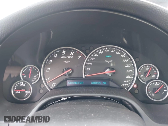 2008 Chevrolet Corvette with VIN 1G1YY36W185107235, listed as a IAAI auction lot 42454491 with 30,044 mi miles and . Bid and sale history available at DreamBid. Image 7.