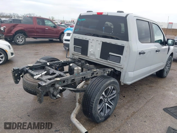 2023 Ford F-150 XL with VIN 1FTEW1CP8PKD21690, listed as a IAAI auction lot 41895618 with 15,078 mi miles and . Bid and sale history available at DreamBid. Image 4.