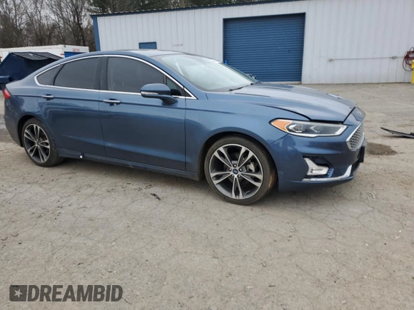 2019 Ford Fusion Titanium with VIN 3FA6P0D99KR117213, listed as a Copart auction lot 46450585 with 128,868 mi miles and Salvage Title. Bid and sale history available at carsss.com. Image 4.