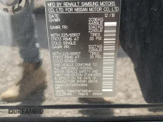 2017 Nissan Rogue SV with VIN KNMAT2MT3HP541834, listed as a Copart auction lot 50585425 with 169,432 mi miles and Salvage title. Bid and sale history available at DreamBid. Image 13.