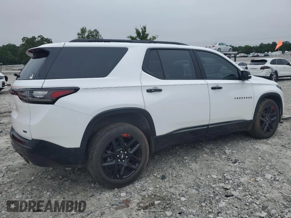 2020 Chevrolet Traverse Premier with VIN 1GNEVKKW8LJ305255, listed as a Copart auction lot 58295525 with 57,048 mi miles and Salvage title. Bid and sale history available at DreamBid. Image 3.