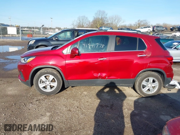 2018 Chevrolet Trax LT with VIN 3GNCJLSB5JL307086, listed as a IAAI auction lot 41941778 with 109,985 mi miles and . Bid and sale history available at carsss.com. Image 14.
