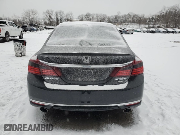 2017 Honda Accord Sedan Sport with VIN 1HGCR2F57HA186841, listed as a Copart auction lot 43878395 with 94,580 mi miles and Non Repairable. Bid and sale history available at carsss.com. Image 6.