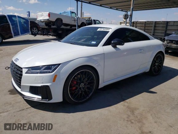 2022 Audi TTS z VIN TRUA1AFV8N1002984, wystawiony jako Copart lot #69760994 z przebiegiem 23 758 mil mil oraz Szkoda całkowita • Salvage title. Historia ofert i sprzedaży dostępna na DreamBid. Obrazek 1.