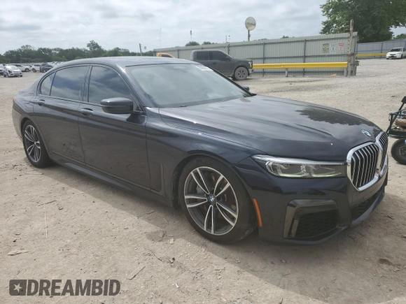 2020 BMW 7 Series 750i xDrive with VIN WBA7U2C04LGJ59672, listed as a Copart auction lot 60959675 with Not provided miles and Salvage title. Bid and sale history available at DreamBid. Image 4.