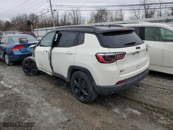 2021 Jeep Compass Latitude with VIN 3C4NJCBBXMT507838, listed as a Copart auction lot 42830085 with 51,390 mi miles and Salvage Title. Bid and sale history available at carsss.com. Image 2.