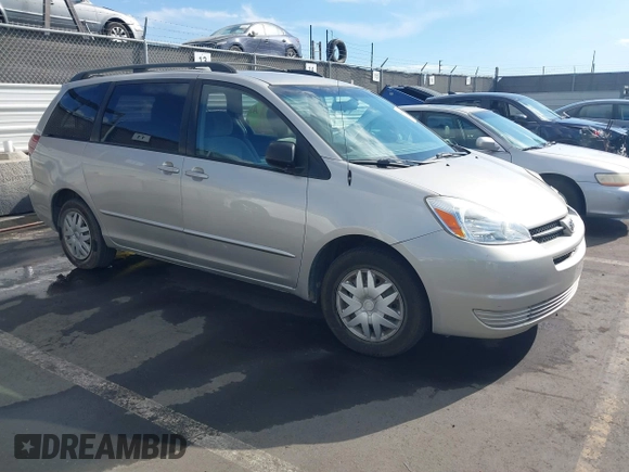 2005 Toyota Sienna CE with VIN 5TDZA23C55S320036, listed as a IAAI auction lot 41424086 with 195,565 mi miles and . Bid and sale history available at DreamBid. Image 1.