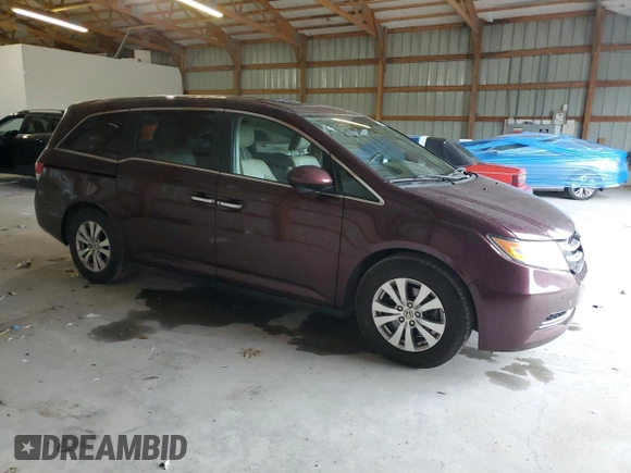 2014 Honda Odyssey EX-L with VIN 5FNRL5H64EB030633, listed as a Copart auction lot 57848505 with 160,496 mi miles and Salvage title. Bid and sale history available at DreamBid. Image 4.