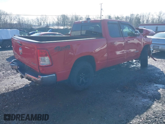 2020 Ram 1500 Big Horn with VIN 1C6SRFBT2LN124746, listed as a IAAI auction lot 41472889 with 67,612 mi miles. Bid and sale history available at carsss.com. Image 4.