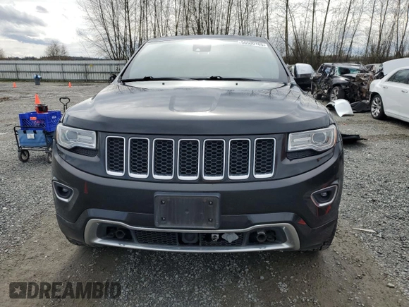 2015 Jeep Grand Cherokee Overland with VIN 1C4RJFCT2FC944001, listed as a Copart auction lot 50500105 with 96,778 mi miles and Salvage Title. Bid and sale history available at carsss.com. Image 5.