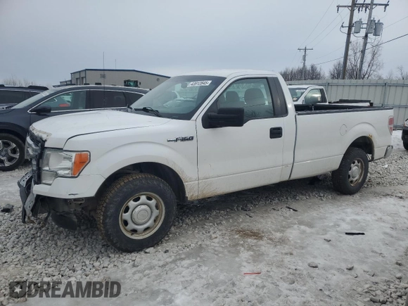 2014 Ford F-150 XL with VIN 1FTNF1CF1EKD84876, listed as a Copart auction lot 43912845 with 107,016 mi miles and Salvage title. Bid and sale history available at DreamBid. Image 1.
