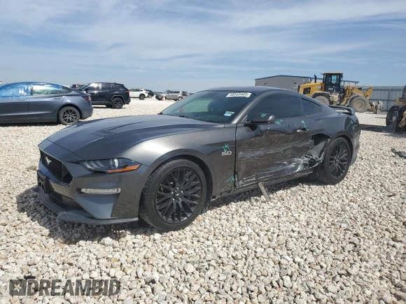 2018 Ford Mustang GT with VIN 1FA6P8CF3J5126710, listed as a Copart auction lot 48943465 with 73,372 mi miles and Salvage Title. Bid and sale history available at carsss.com. Image 1.
