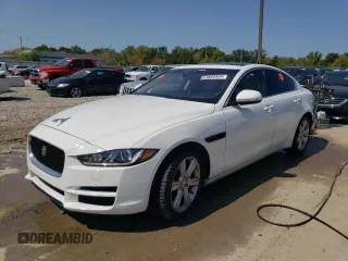 2018 Jaguar XE 25t Prestige with VIN SAJAK4FX4JCP41232, listed as a Copart auction lot 71660334 with 53,207 mi miles and Salvage Title. Bid and sale history available at carsss.com. Image 1.