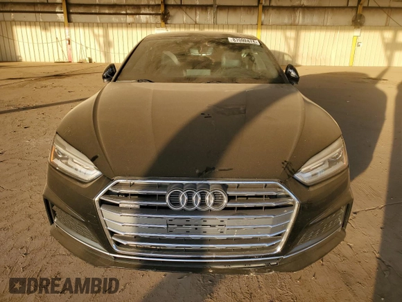 2018 Audi A5 Sportback Premium with VIN WAUDNCF52JA004082, listed as a Copart auction lot 87002474 with 84,790 mi miles and Salvage Title. Bid and sale history available at carsss.com. Image 5.