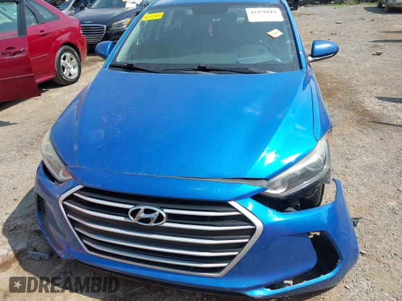 2017 Hyundai Elantra SE with VIN KMHD74LF1HU096113, listed as a IAAI auction lot 42378011 with Not provided miles and . Bid and sale history available at DreamBid. Image 11.
