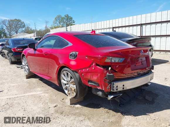 2016 Lexus RC 300 F Sport with VIN JTHSM5BCXG5001041, listed as a IAAI auction lot 41800718 with 86,523 mi miles and . Bid and sale history available at DreamBid. Image 3.