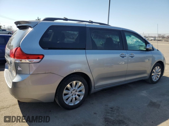 2013 Toyota Sienna LE with VIN 5TDJK3DC9DS058342, listed as a Copart auction lot 47206395 with 169,762 mi miles and Salvage Title. Bid and sale history available at carsss.com. Image 3.
