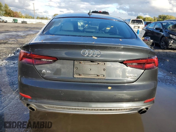 2018 Audi A5 Sportback Prestige z VIN WAUFNCF56JA079425, wystawiony jako Copart lot #71785074 z przebiegiem 38 759 mil mil oraz Szkoda całkowita • Salvage title. Historia ofert i sprzedaży dostępna na DreamBid. Obrazek 6.