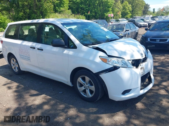 2015 Toyota Sienna L with VIN 5TDZK3DCXFS640245, listed as a IAAI auction lot 42310815 with 76,260 mi miles and . Bid and sale history available at DreamBid. Image 1.
