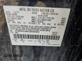 2020 Ford Edge SEL z VIN 2FMPK3J96LBA44400, wystawiony jako Copart lot #61198005 z przebiegiem 88 366 mil mil oraz Szkoda całkowita • Salvage title. Historia ofert i sprzedaży dostępna na DreamBid. Obrazek 14.
