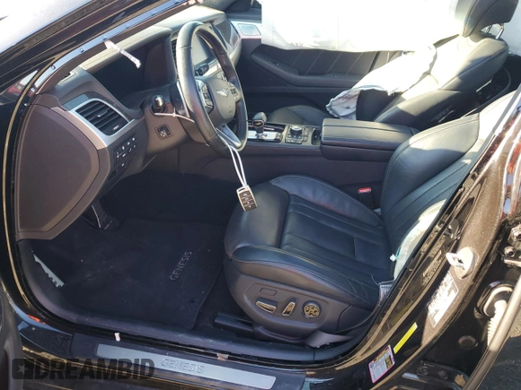 2019 Genesis G80 3.3T Sport with VIN KMHGN4JB3KU300405, listed as a Copart auction lot 46150295 with 53,482 mi miles and Salvage Title. Bid and sale history available at carsss.com. Image 7.