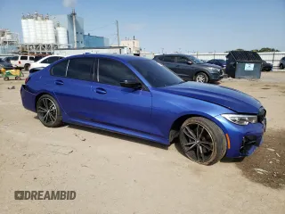 2021 BMW 3 Series M340i xDrive with VIN 3MW5U9J03M8B55096, listed as a Copart auction lot 73433514 with 49,381 mi miles and Salvage Title. Bid and sale history available at carsss.com. Image 4.