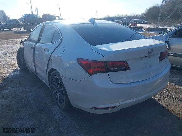 2015 Acura TLX V6 Tech with VIN 19UUB2F57FA000690, listed as a IAAI auction lot 41391337 with 171,793 mi miles. Bid and sale history available at carsss.com. Image 3.