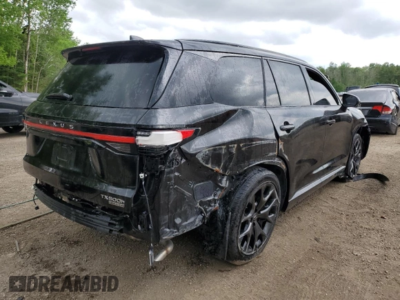 2024 Lexus TX 500h F Sport Premium with VIN 5TDABAB65RS001192, listed as a Copart auction lot 59602045 with Not provided miles and Salvage title. Bid and sale history available at DreamBid. Image 3.