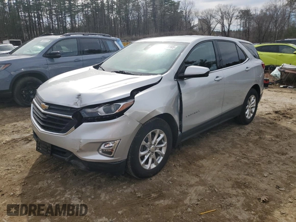 2020 Chevrolet Equinox LT z VIN 2GNAXJEV8L6192877, wystawiony jako Copart lot #49423165 z przebiegiem 76 156 mil mil oraz Szkoda całkowita • Salvage title. Historia ofert i sprzedaży dostępna na DreamBid. Obrazek 1.