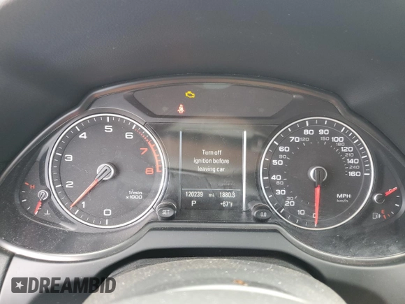 2014 Audi Q5 Premium Plus with VIN WA1LFAFP2EA065725, listed as a Copart auction lot 48527125 with 120,239 mi miles and Salvage Title. Bid and sale history available at carsss.com. Image 9.