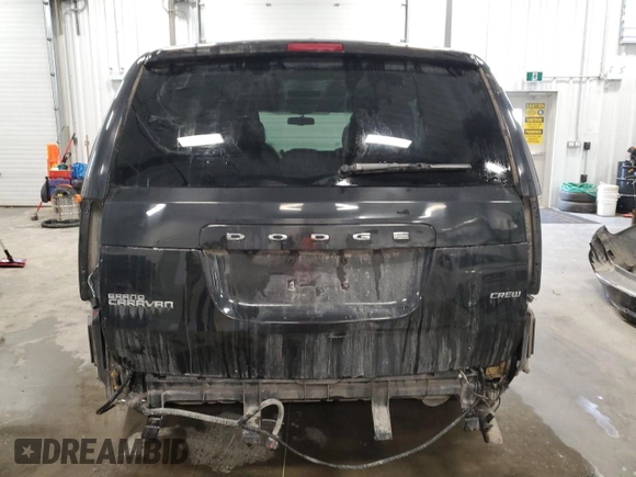 2017 Dodge Grand Caravan Crew Plus with VIN 2C4RDGDG3HR702035, listed as a Copart auction lot 46944875 with 214,058 mi miles and Salvage Title. Bid and sale history available at DreamBid. Image 6.