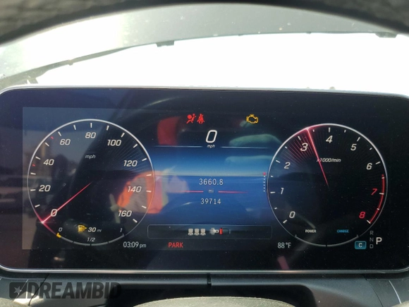 2023 Mercedes-Benz C 300 with VIN W1KAF4GB6PR097993, listed as a Copart auction lot 59393885 with 39,714 mi miles and Salvage title. Bid and sale history available at DreamBid. Image 9.