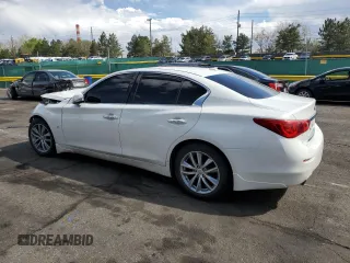 2014 Infiniti Q50 Premium with VIN JN1BV7AP0EM677325, listed as a Copart auction lot 47006435 with 137,238 mi miles and Salvage Title. Bid and sale history available at carsss.com. Image 2.