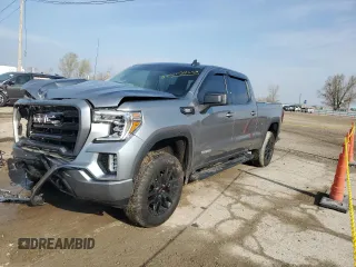 2021 GMC Sierra 1500 Elevation z VIN 1GTU9CET7MZ404104, wystawiony jako Copart lot #52623405 z przebiegiem 92 049 mil mil oraz Szkoda całkowita • Salvage title. Historia ofert i sprzedaży dostępna na DreamBid. Obrazek 1.