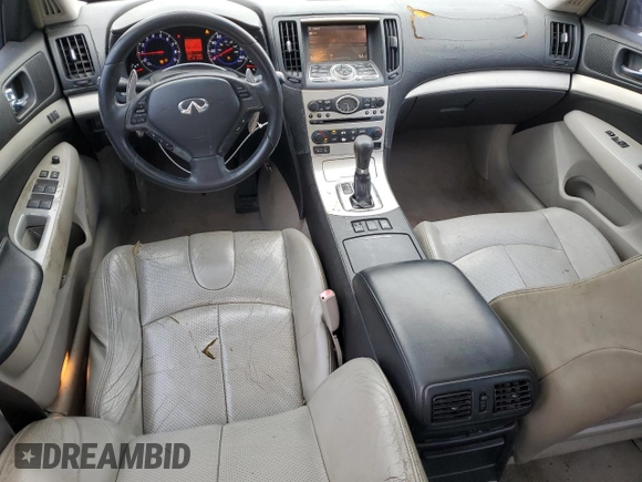 2007 Infiniti G35 Journey with VIN JNKBV61E67M725255, listed as a Copart auction lot 76251064 with 214,985 mi miles and Salvage Title. Bid and sale history available at DreamBid. Image 8.