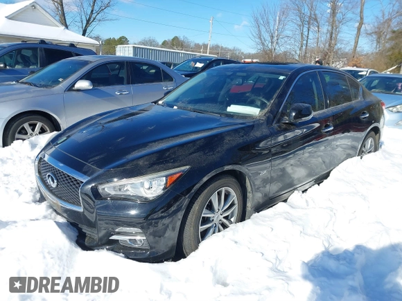 2016 Infiniti Q50 2.0t Premium with VIN JN1CV7AR0GM253412, listed as a IAAI auction lot 41223814 with 45,185 mi miles. Bid and sale history available at carsss.com. Image 16.
