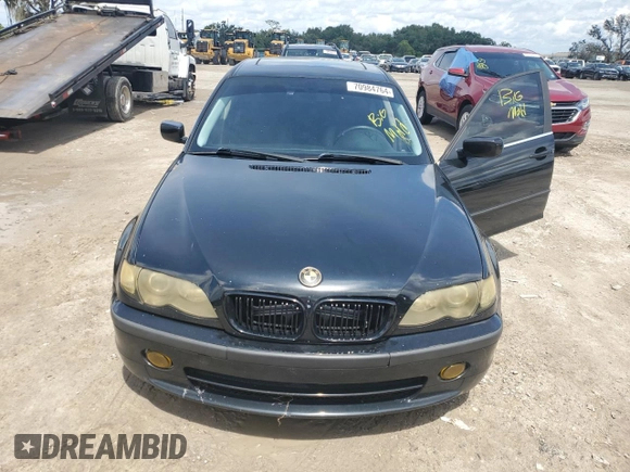 2002 BMW 3 Series 330i with VIN WBAEV53472KM01777, listed as a Copart auction lot 70984764 with 105,293 mi miles and Salvage Title. Bid and sale history available at carsss.com. Image 5.