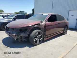 2016 Honda Accord Sport with VIN 1HGCR2F55GA051470, listed as a Copart auction lot 61557005 with 79,305 mi miles and Salvage title. Bid and sale history available at DreamBid. Image 1.