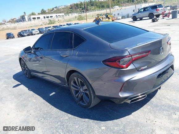 2022 Acura TLX w/A-Spec Package with VIN 19UUB5F52NA003934, listed as a IAAI auction lot 41817694 with 38,273 mi miles. Bid and sale history available at carsss.com. Image 3.