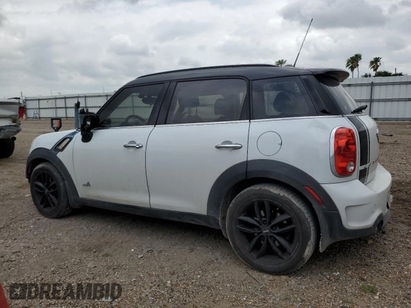 2013 MINI Countryman S ALL4 with VIN WMWZC5C51DWP34357, listed as a Copart auction lot 54945905 with 125,355 mi miles and Salvage title. Bid and sale history available at DreamBid. Image 2.
